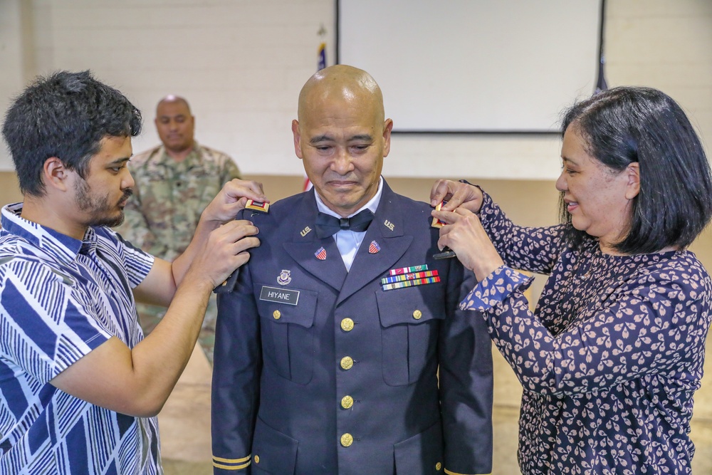 Hawaii Army National Guard Chief Warrant Officer 5 Curtis Hiyane Promotion