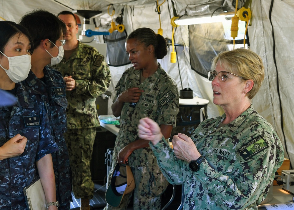 Rear Adm. Kuehner Interacts with Japan Maritime Self-Defense Force Sailors