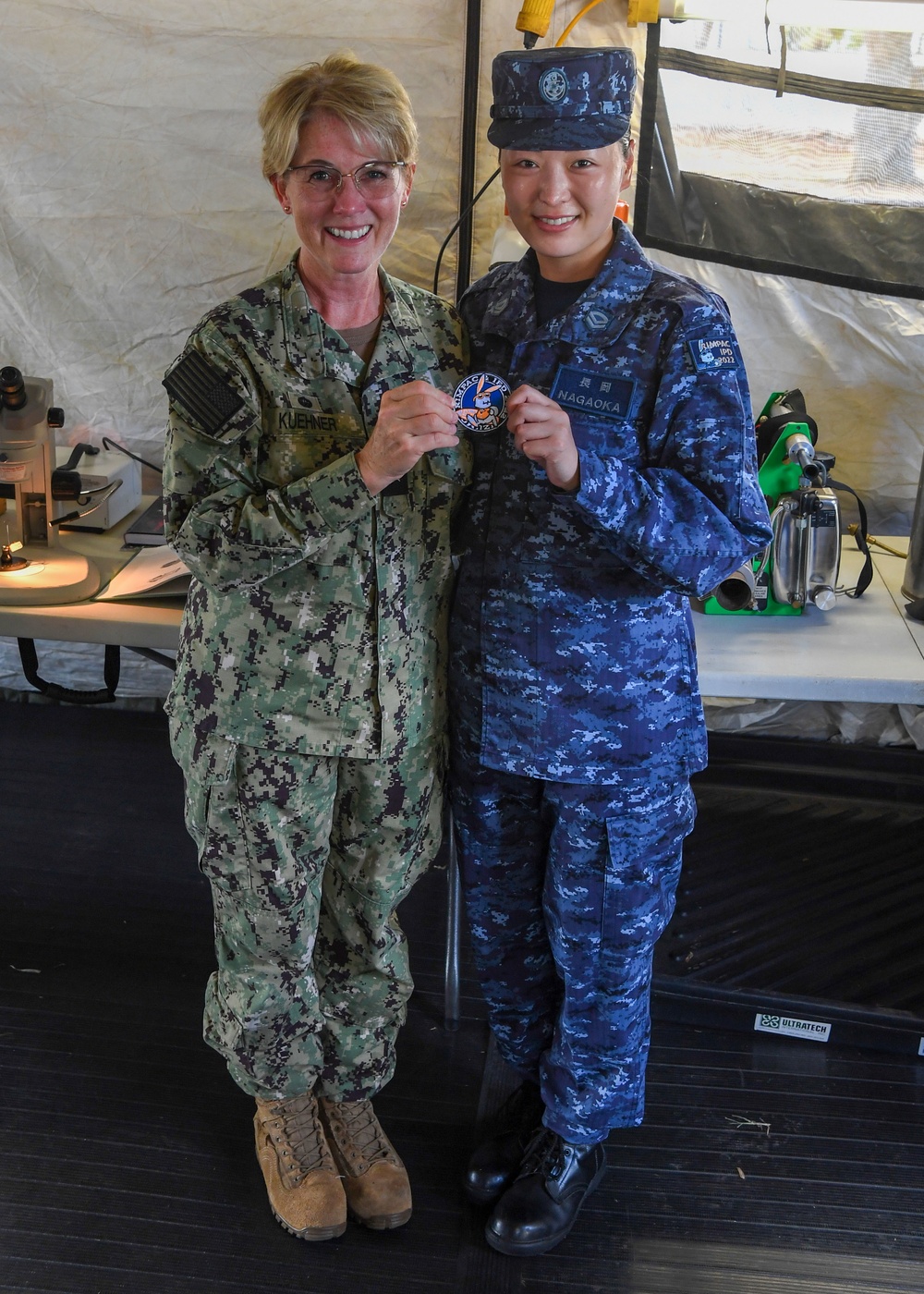 Rear Adm. Kuenher Receives Commemorative RIMPAC Patch