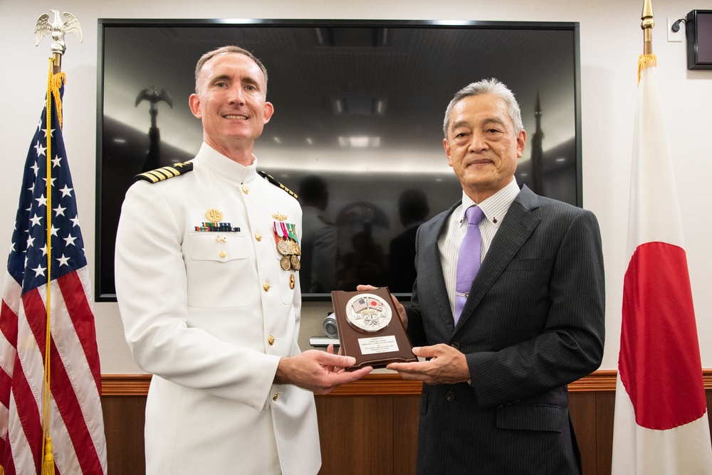 JANAFA awards Capt. Rich Jarrett, Commander, Fleet Activities Yokosuka