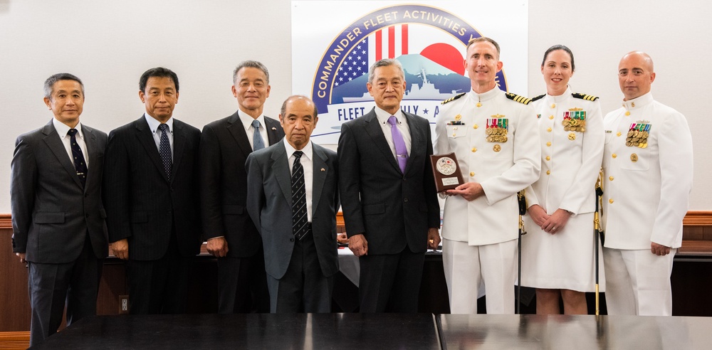 JANAFA awards Capt. Rich Jarrett, Commander, Fleet Activities Yokosuka