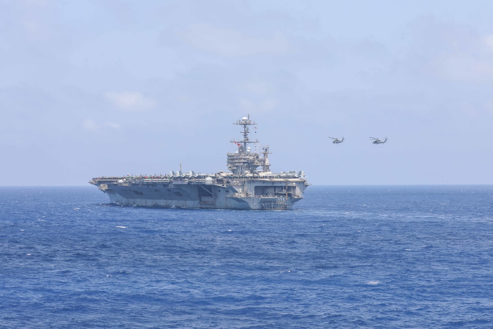 USS Cole Conducts a replenishment at sea with USNS Supply