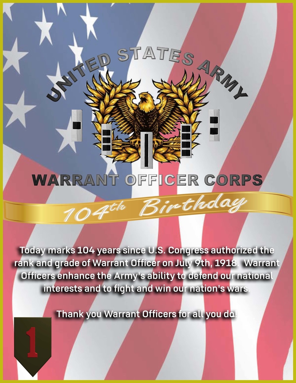 DVIDS Images Chief Warrant Officer Corps 104th Birthday Graphic