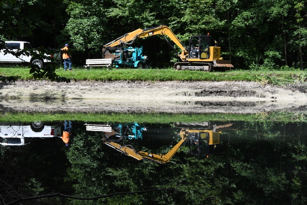 Fort Drum PW team rebuilds dam in the Historic LeRay Mansion District