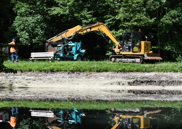 Fort Drum PW team rebuilds dam in the Historic LeRay Mansion District