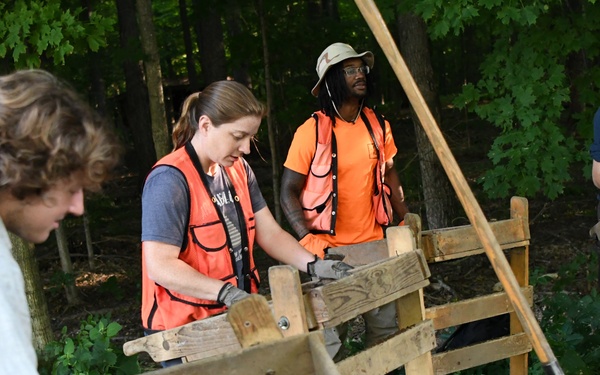 Fort Drum PW team rebuilds dam in the Historic LeRay Mansion District