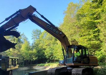 Fort Drum PW team rebuilds dam in the Historic LeRay Mansion District