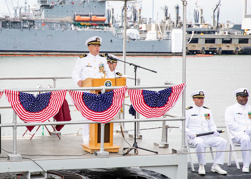 USS Washington Holds Change of Command