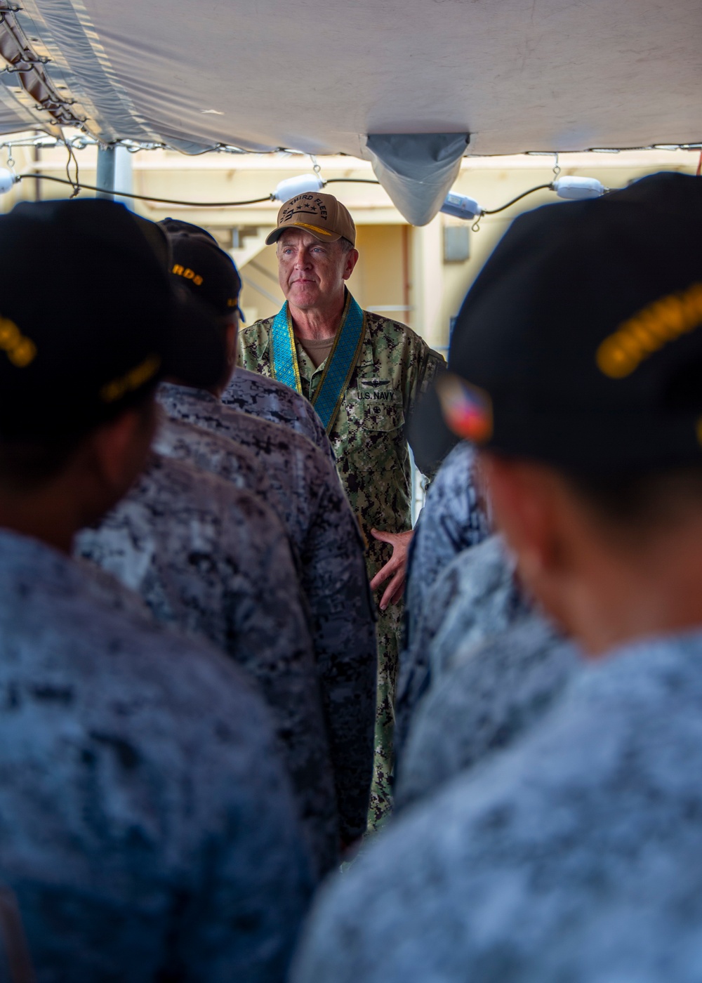 RIMPAC Commander Addresses the Crew of BRP Antonio Luna (FF 151)