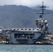 Nimitz-class aircraft carrier USS Abraham Lincoln (CVN 72) moored at Joint Base Pearl Harbor-Hickam