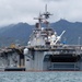 Wasp-class amphibious assault ship USS Essex (LHD 2) moored at Joint Base Pearl Harbor-Hickam