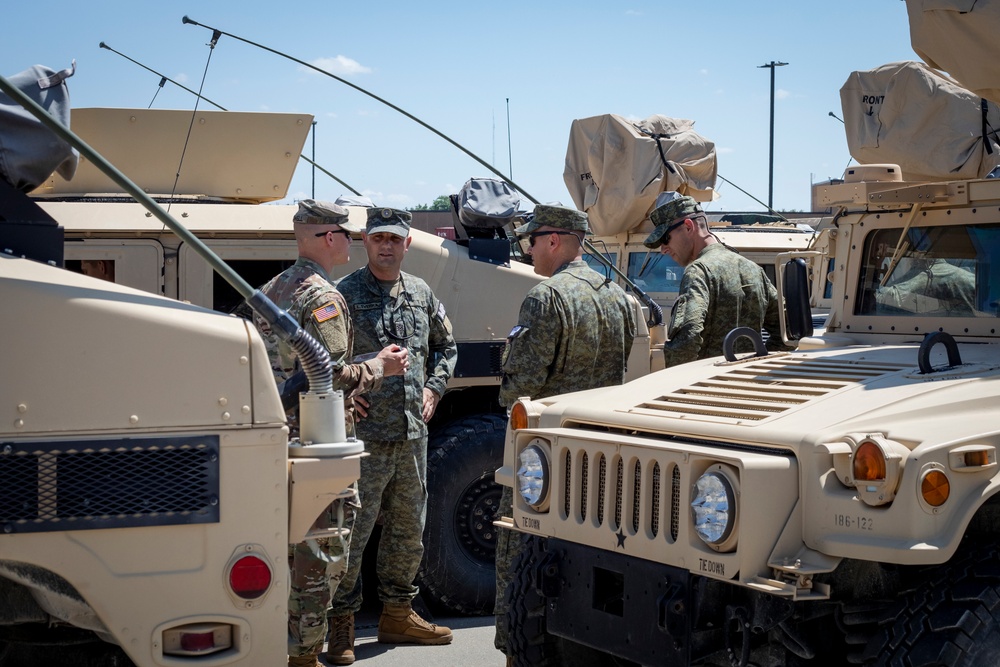 Kosovo Security Force and Iowa National Guard Military Police work together