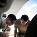 Crew chiefs change KC-135 brakes