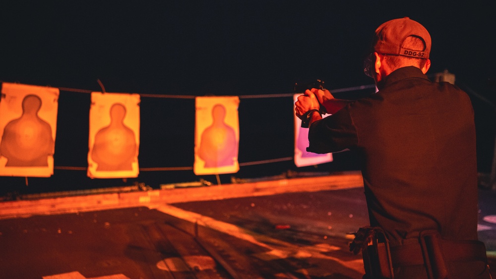 USS Momsen At Sea Gun Range