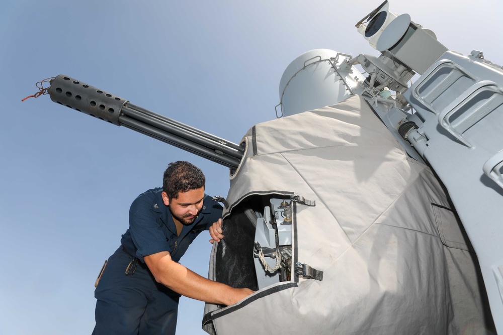 USS Cole Underway with Italian Naval Liasion Officers