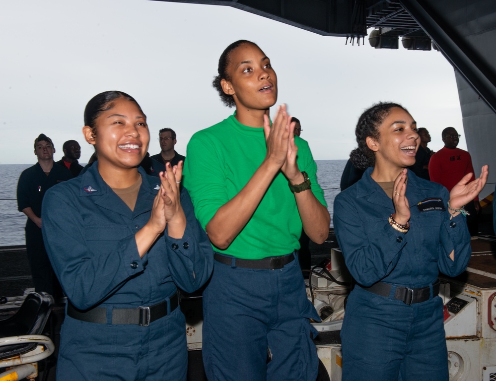USS Ronald Reagan (CVN 76) holds frocking ceremony