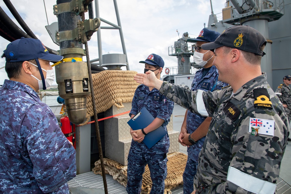 Multi-national partners tour HMAS Supply