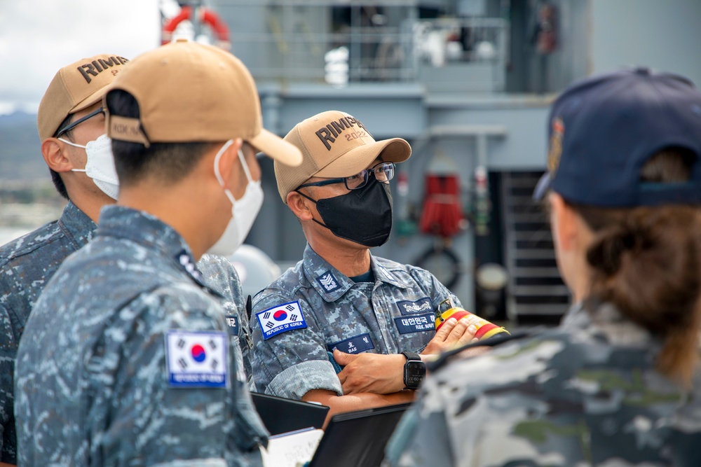 Multi-national partners tour HMAS Supply