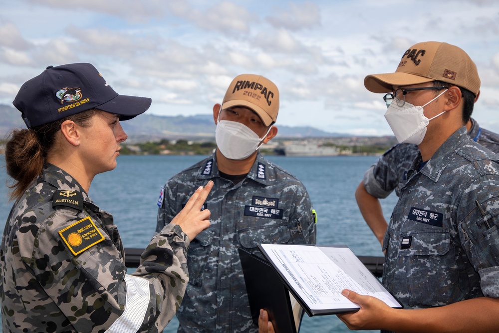 Multi-national partners tour HMAS Supply