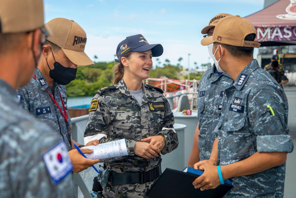 Multi-national partners tour HMAS Supply