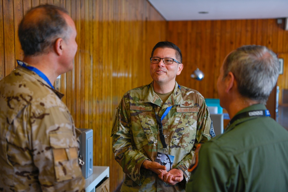 USAFE-AFAFRICA space forces director participates in a key leader engagement during Real Thaw 22