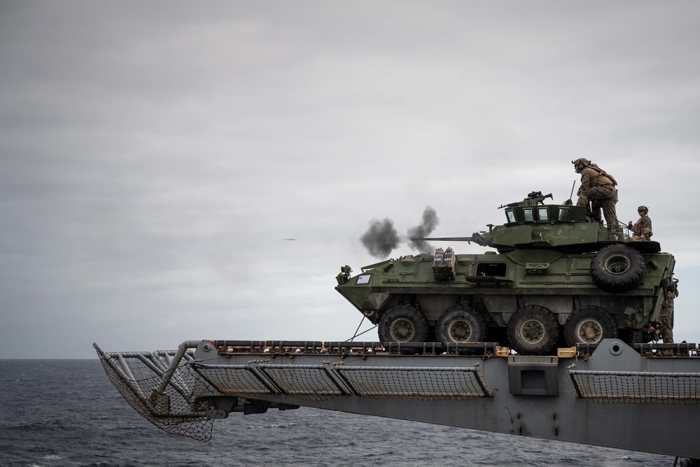 22nd Marine Expeditionary Unit Conducts Live-Fire Exercise Aboard USS Kearsarge