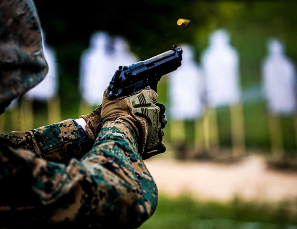 Marines with Guard Company conduct security forces training and sharpen infantry skills at Marine Corps Base Quantico, Va.