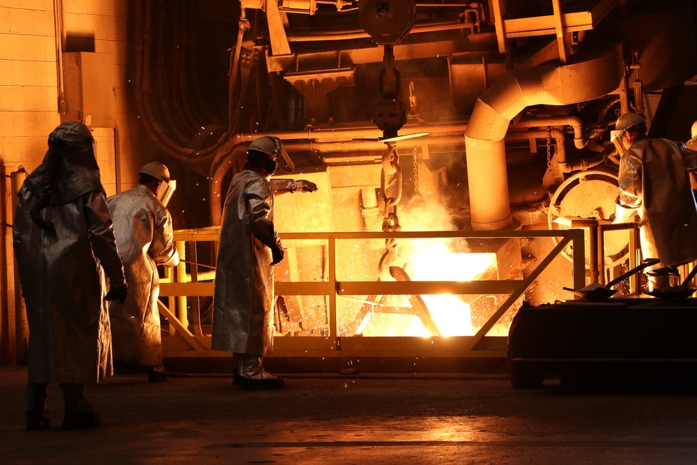 RIA-JMTC conducts foundry pour for Secretary of the Army's visit