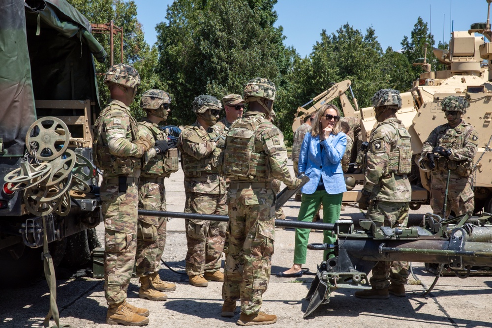 Ambassador Julianne Smith visits Mihail Kogălniceanu Air Base, Romania