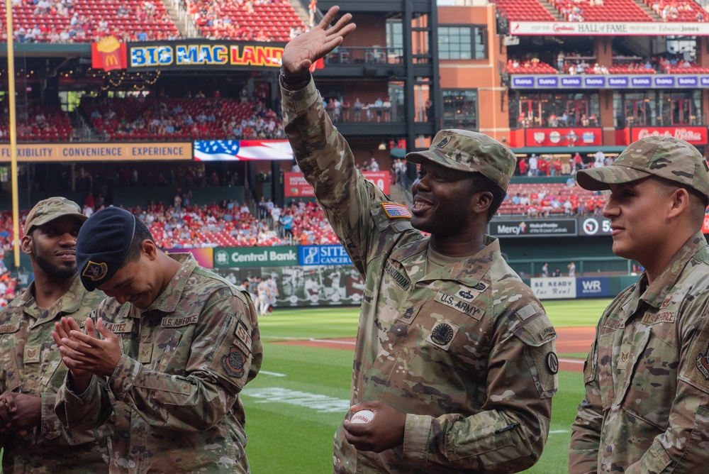 Military Appreciation at St. Louis Cardinals baseball game