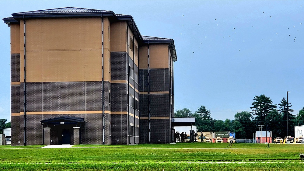Troops stay at recently completed transient troops training barracks at Fort McCoy