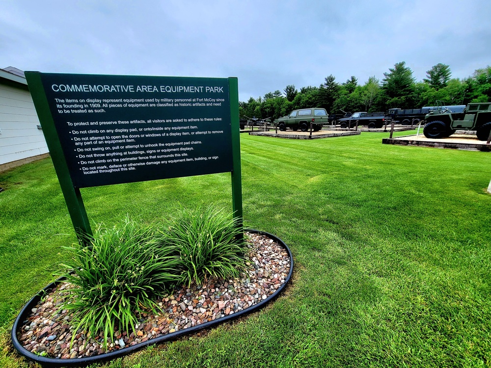 Fort McCoy's Equipment Park in historic Commemorative Area