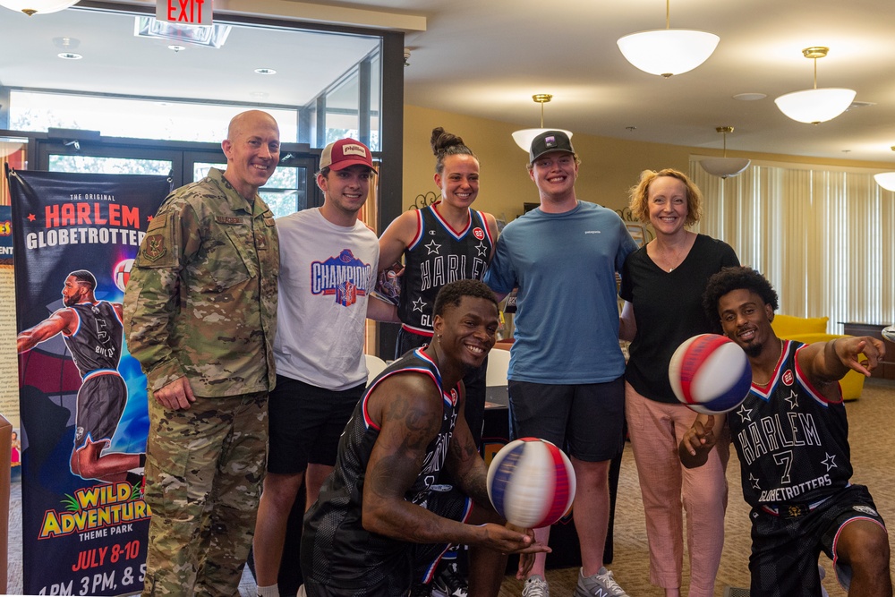 Harlem Globetrotters visit Team Moody