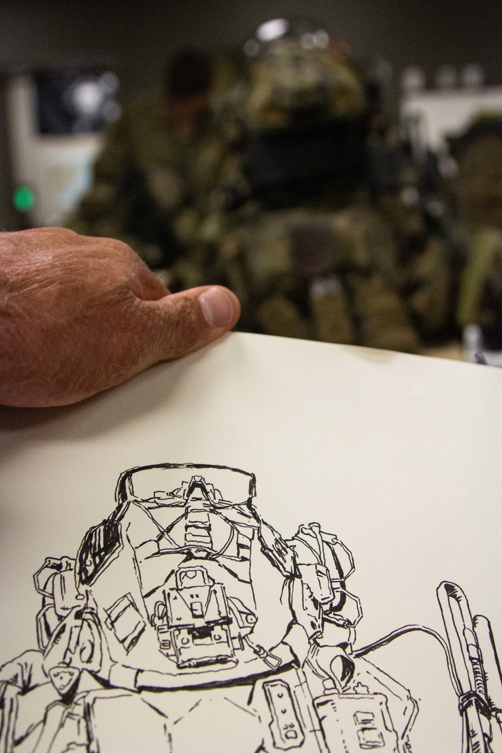 Combat artist illustrates Marine Raiders