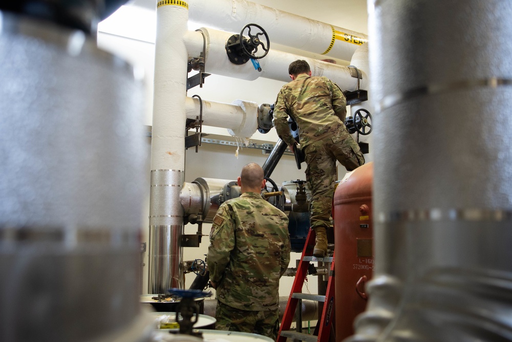 354th CES HVAC Airmen maintain cooling and heating systems