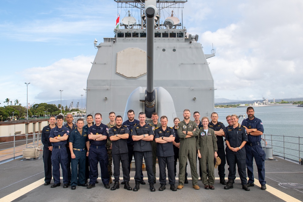 Group photo aboard USS Mobile Bay