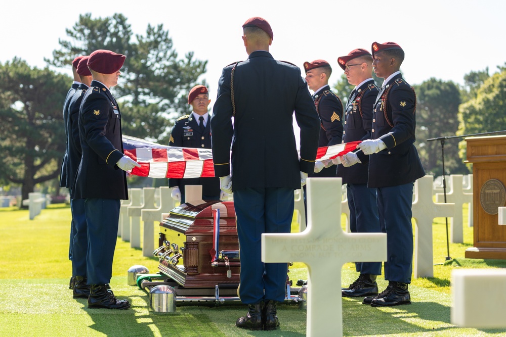 2nd Lt. William J. McGowan's Burial Ceremony at Normandy American Cemetery.