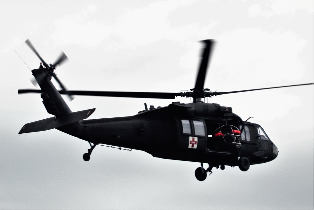 UH-60 Black Hawk crew training at Fort McCoy