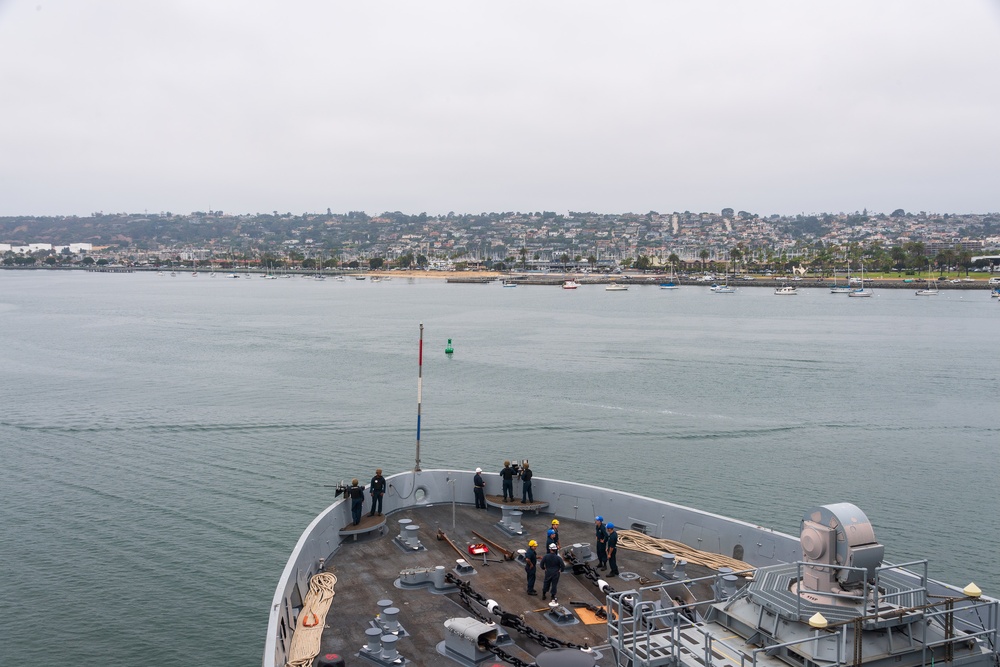 USS Portland (LPD 27) Departs San Diego During RIMPAC 2022 in Southern California
