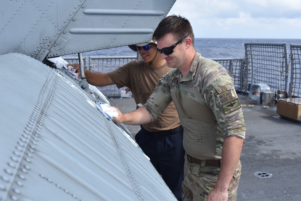 HSC 28 Washes Sea Hawk Helicopter on USS Billings