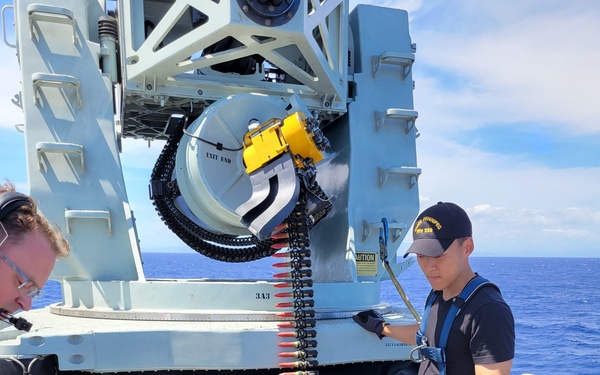 HMCS Winnipeg CWIS Load during RIMPAC 2022