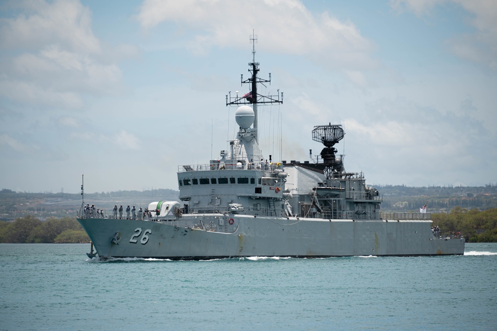 KD Lekir departs Pearl Harbor for RIMPAC