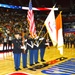The 505th Signal Brigade performs Color Guard for the NBA