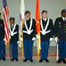 The 505th Signal Brigade performs Color Guard for the NBA