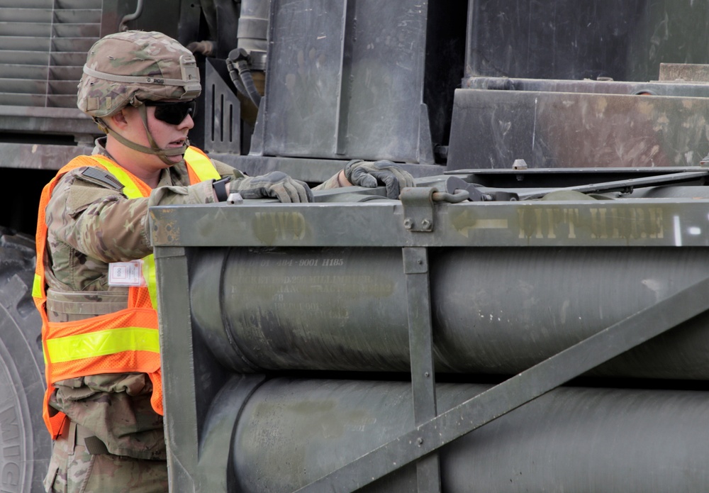 41st FAB Soldiers conduct a loadex in preparation for DF22