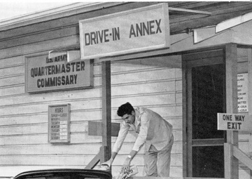 Today’s curbside pickup program had its roots in military commissaries with branch stores that functioned as drive-in outlets