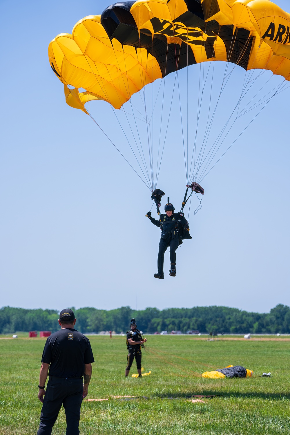 The U.S. Army Parachute Team performs at Selfridge Open House and Air Show