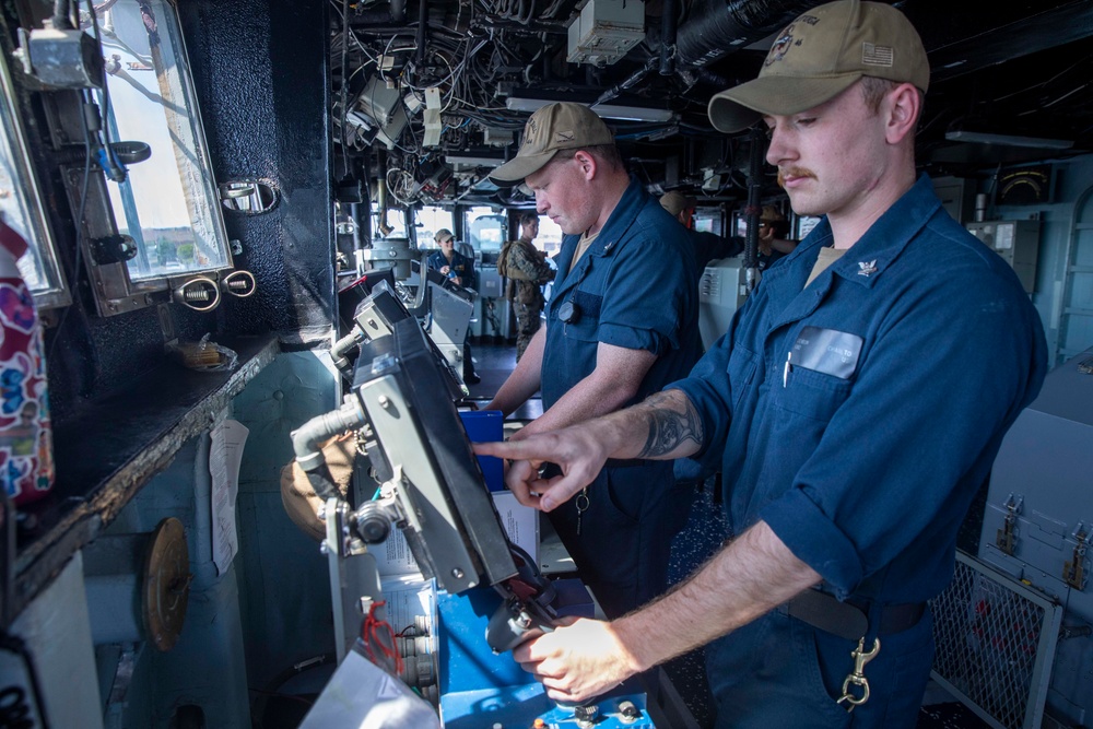 Gunston Hall departs from Kiel, Germany