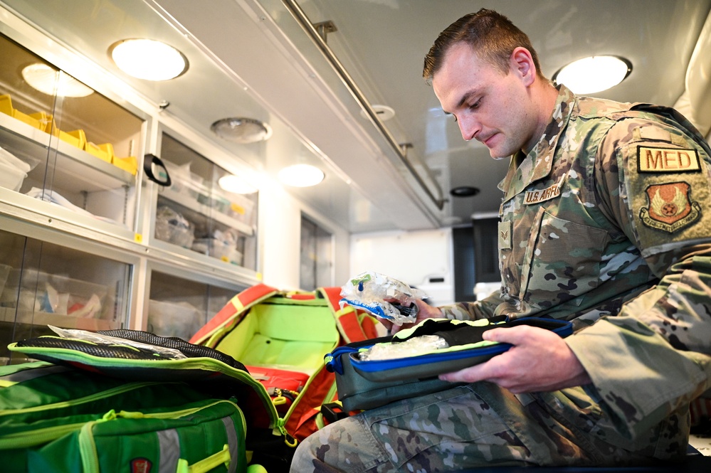 Medical Airmen crew ambulance, keep mission ready