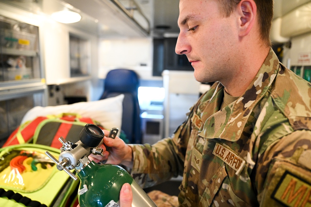 Medical Airmen crew ambulance, keep mission ready